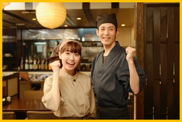 居酒屋店員と店長