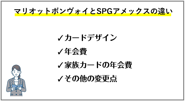 マリオットボンヴォイアメックスプレミアムとSPGアメックスの大きな違い